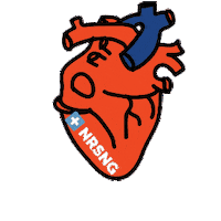 heart nursing school Sticker by NRSNG