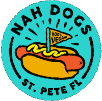 NahDogsVeganHotDogCart vegan stpete nahdogs ilovetheburg Sticker