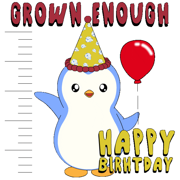 Happy Birthday Party Sticker by Pudgy Penguins