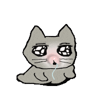 Tired 고양이 Sticker