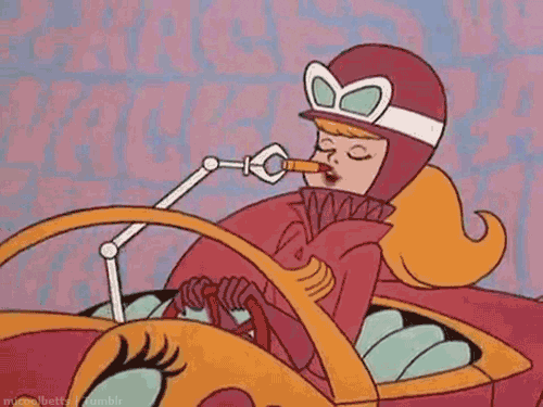 Driving Penelope Pitstop GIF