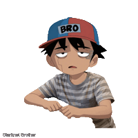 Sad Brother Sticker by Bad Timing Studio