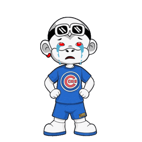 Sad Chicago Cubs Sticker by Zhot