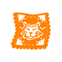 Dia De Muertos Tigrito Sticker by Qin Oriental Food