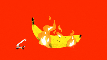 fire fighters banana GIF