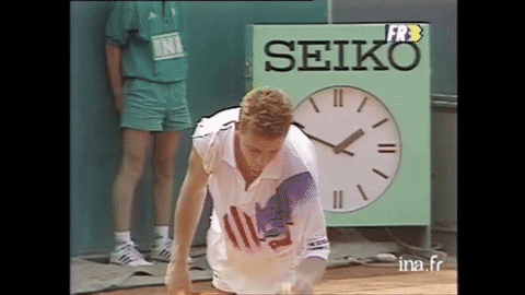 Ekrhaal giphyupload vintage tennis service GIF