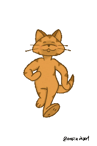 Happy Cat Sticker by Emilia Desert