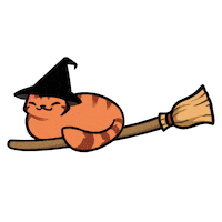 Trick Or Treat Cat Sticker by Lofi Girl