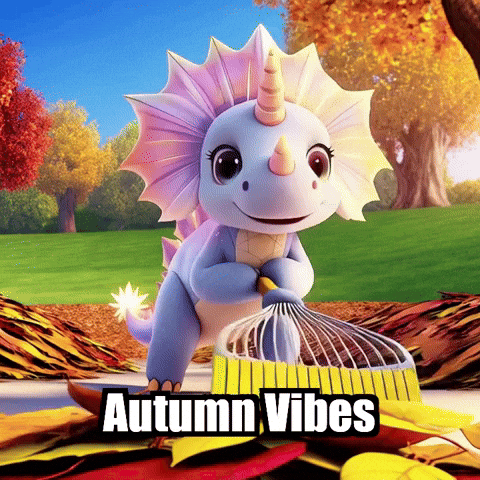 Autumn Raking GIF by Divineasaur