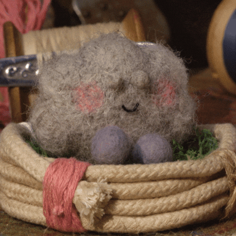 Tired Home GIF by Tweedy & Fluff