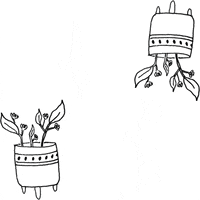 contenidousina arte plantas maceta ilustraciones GIF