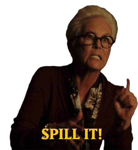 Spill It Tell Me Sticker by Knives Out