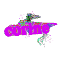 Corine_FDTR 80s colors disco name Sticker