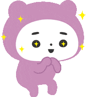 Happy くま Sticker by nako yamaguchi