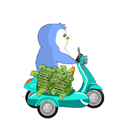 Money Retire Sticker by Pudgy Penguins