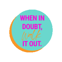 Logo Walk It Out Sticker by GINA B | UP TO THE BEAT