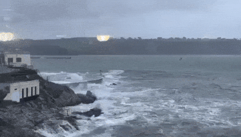 Storm Ciaran Brings Crashing Waves to Plymouth