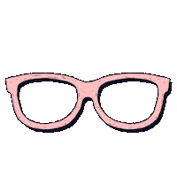 Pink Glasses Sticker by LG Uplus