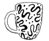 Stephanie_Melissa coffee doodle mug coffee time Sticker