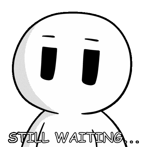 Bored Still Waiting Sticker by Playgigaverse