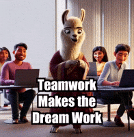 Teamwork Makes The Dream Work GIF by dalaillamazen