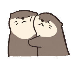 Loc_0401 otter 可愛 水獺 水獺蹭蹭 Sticker