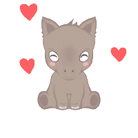 Rhino Hearts Sticker by Anak Rimba Books