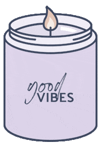Good Vibes Candle Sticker by Bun Undone