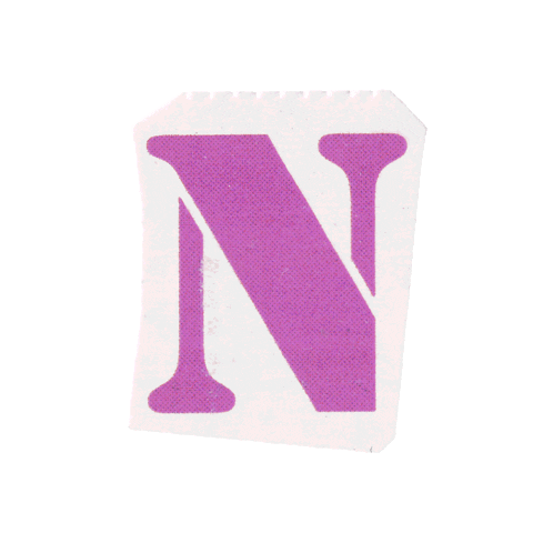 Typography Alphabet Sticker