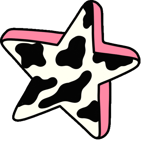 Star Cow Sticker by Poppy Deyes