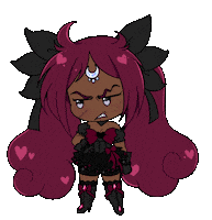 Pyonkotchi kawaii annoyed chibi magical girl Sticker