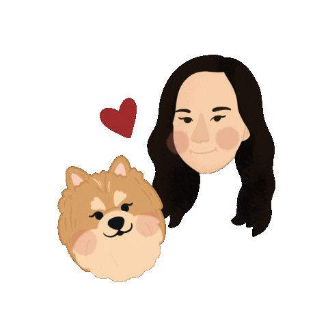 Dog Love Sticker by Ann of Facedit