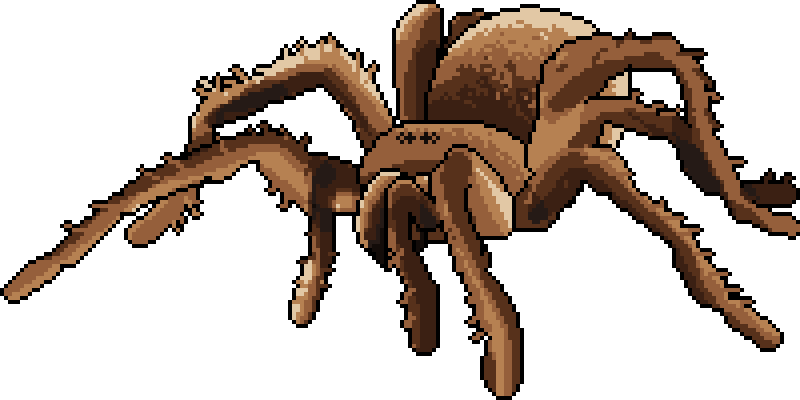 PositPixel giphyupload pixel art spider sprite Sticker
