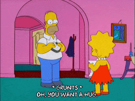 homer simpson hug GIF