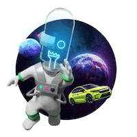 Space Astronaut Sticker by ŠKODA CZECH REPUBLIC
