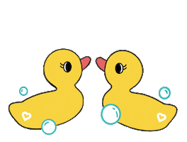 Rubber Duck Kiss Sticker by Munchkin