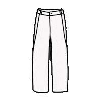 anazambori_az fashion women pants outline Sticker