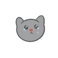 Borojito cat sad kawaii crying Sticker
