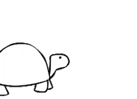 waddling black and white STICKER