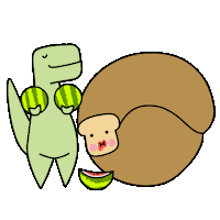 Hungry Food Sticker by Loof and Timmy