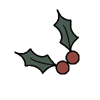 Christmas Holly Sticker