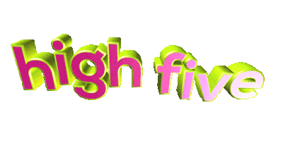High Five Sticker by GIPHY Text