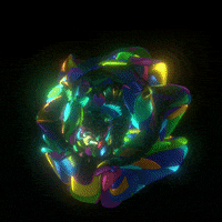 xponentialdesign rainbow flower abstract colorful GIF