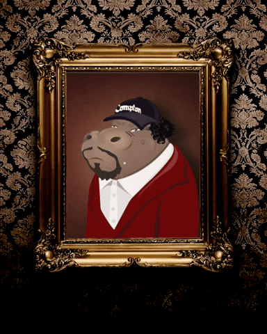 lilhipponft hippo gold tooth gold frame lil hippo GIF