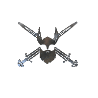 Crossed Swords Vikings Sticker by THE BEARD STRUGGLE