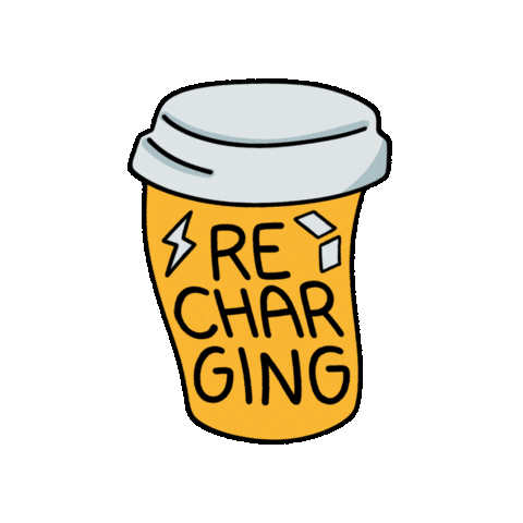Coffee Recharging Sticker by Stiva Industrial