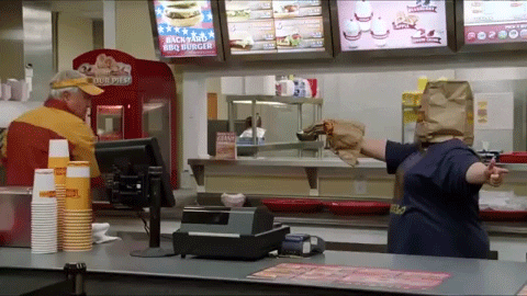 fast food robbery GIF
