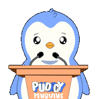 Lets Go Thank You Sticker by Pudgy Penguins
