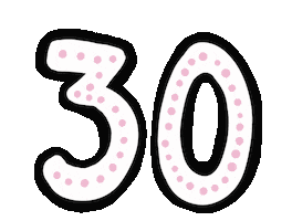 30 Years Pink Sticker