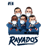 Rayados Monterrey Cubrebocas Sticker by Jim Jams